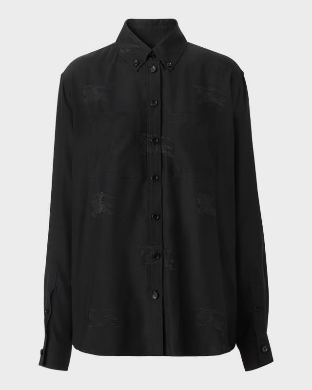 Ivanna Embroidered Button-Front Blouse